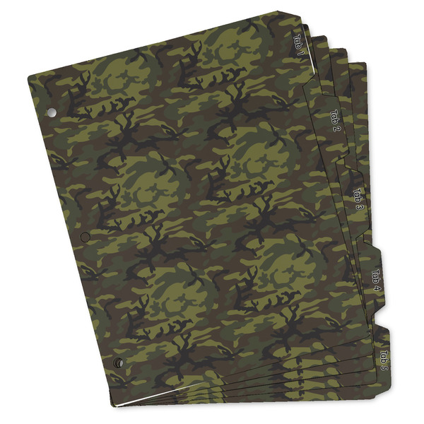 Custom Green Camo Binder Tab Divider Set (Personalized)