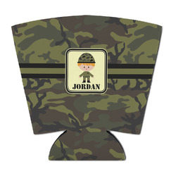 Green Camo Party Cup Sleeve - with Bottom (Personalized)