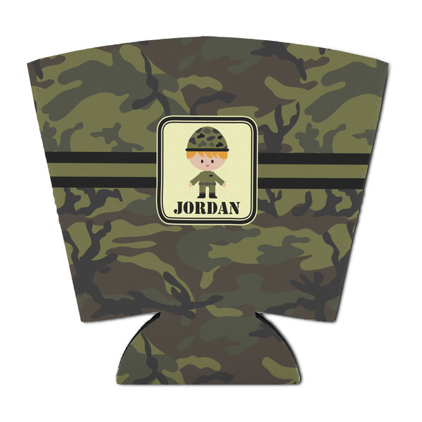 Green Camo Party Cup Sleeves - with bottom - FRONT