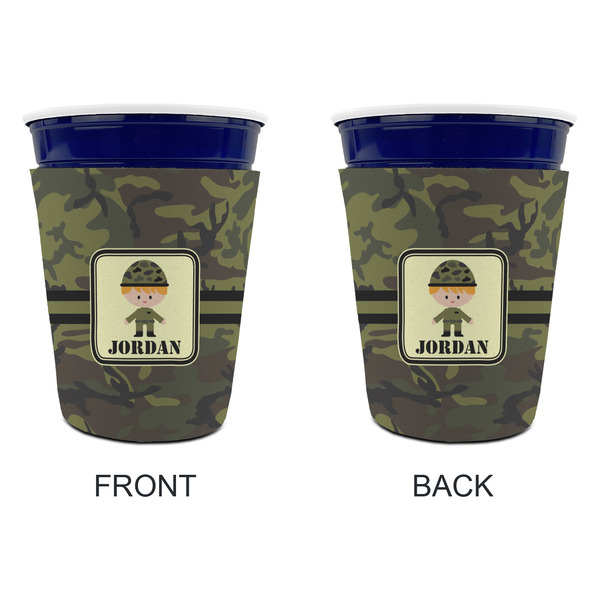 Green Camo Party Cup Sleeves - without bottom - Approval