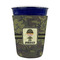 Green Camo Party Cup Sleeves - without bottom - FRONT (on cup)