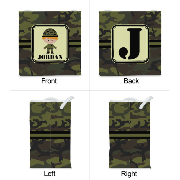 Green Camo Party Favor Gift Bag - Gloss - Approval