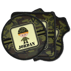 Green Camo Iron on Patches (Personalized)