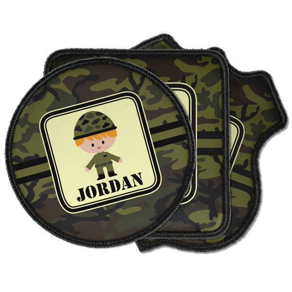 Custom Green Camo Iron on Patches (Personalized)