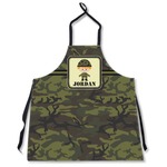 Green Camo Apron Without Pockets w/ Name or Text
