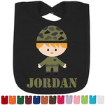Green Camo Cotton Baby Bib (Personalized)