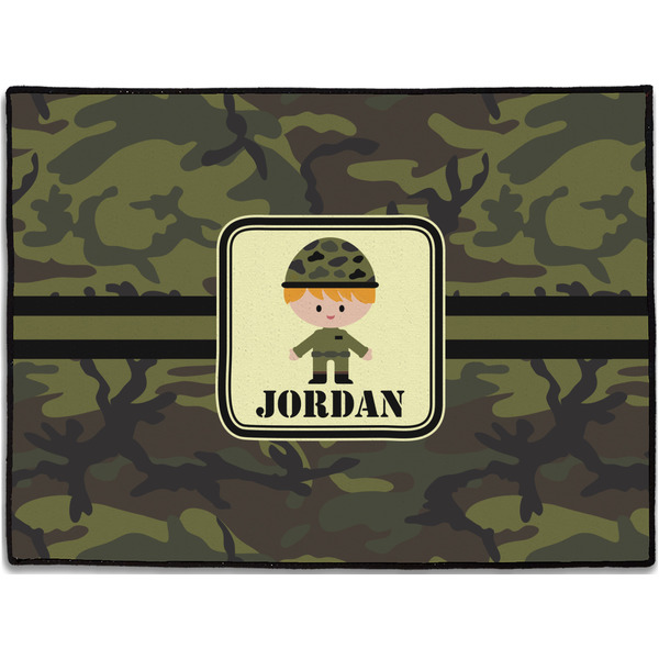 Custom Green Camo Door Mat (Personalized)