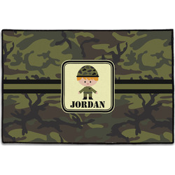 Green Camo Door Mat - 36"x24" (Personalized)