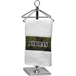 Green Camo Cotton Finger Tip Towel (Personalized)