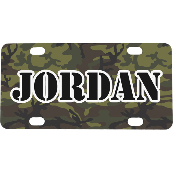 Custom Green Camo Mini/Bicycle License Plate (Personalized)