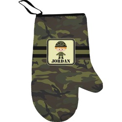 Green Camo Right Oven Mitt (Personalized)