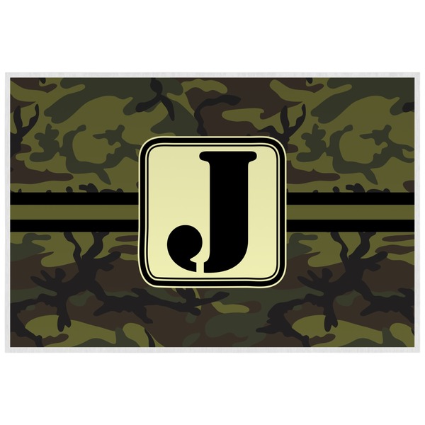 Green Camo Personalized Placemat (Back)