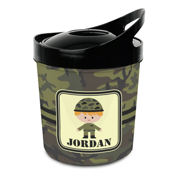 Custom Green Camo Plastic Ice Bucket (Personalized)