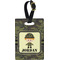 Green Camo Plastic Luggage Tag - Rectangular w/ Name or Text