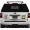 Green Camo Personalized Square Car Magnets on Ford Explorer