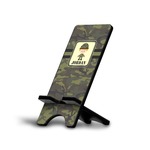 Green Camo Cell Phone Stand (Large) (Personalized)