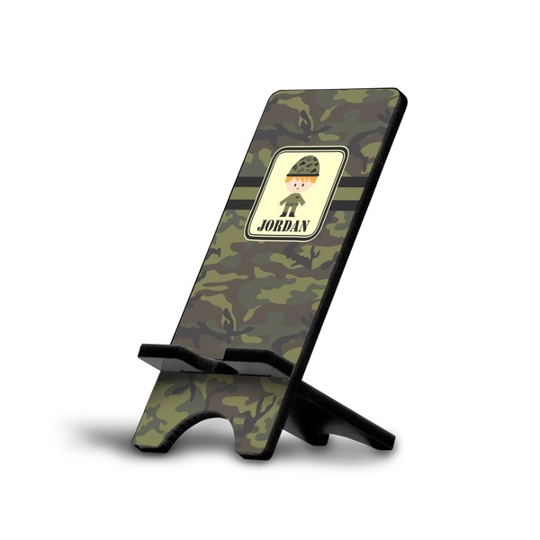 Custom Green Camo Cell Phone Stand (Personalized)