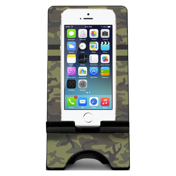 Green Camo Phone Stand w/ Phone