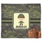 Green Camo Outdoor Picnic Blanket (Personalized)