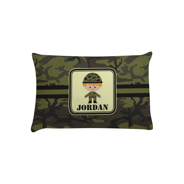 Custom Green Camo Pillow Case - Toddler (Personalized)