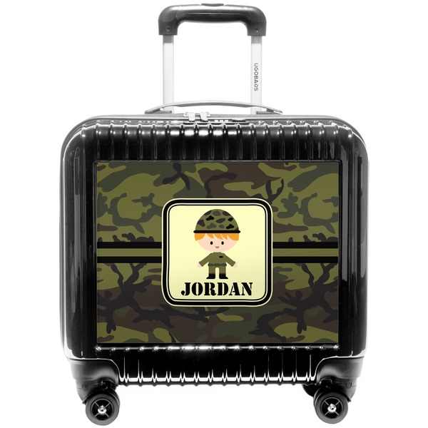 Custom Green Camo Pilot / Flight Suitcase (Personalized)