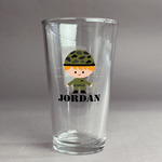 Green Camo Pint Glass - Full Color Logo (Personalized)