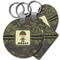 Green Camo Plastic Keychain (Personalized)