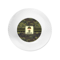 Green Camo Plastic Party Appetizer & Dessert Plates - 6" (Personalized)