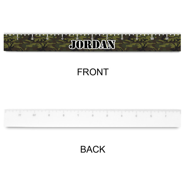 Green Camo Plastic Ruler - 12" - APPROVAL