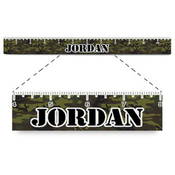 Green Camo Plastic Ruler - 12" (Personalized)