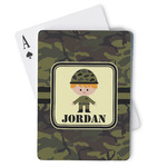 Green Camo Playing Cards (Personalized)