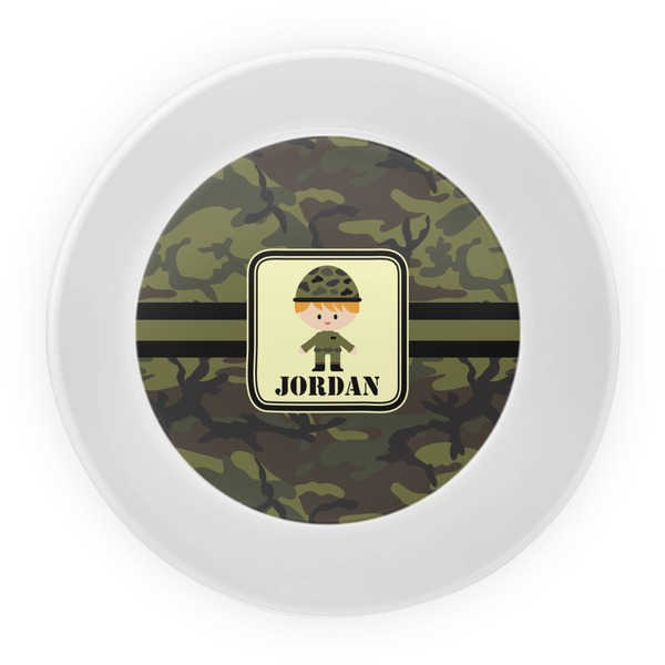 Green Camo Melamine Bowl - Center