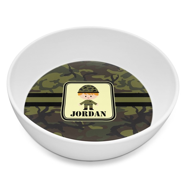 Custom Green Camo Melamine Bowl - 8 oz (Personalized)