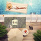 Green Camo Pool Towel Lifestyle
