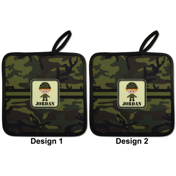Green Camo Pot Holders - Set of 2 APPROVAL