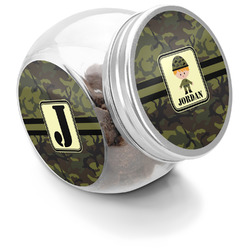 Green Camo Puppy Treat Jar (Personalized)