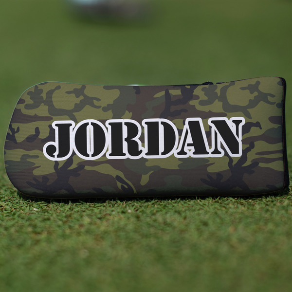 Custom Green Camo Blade Putter Cover (Personalized)