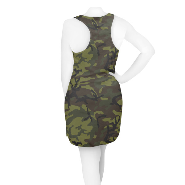 Green Camo Racerback Dress - On Model - Back