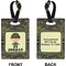 Green Camo Rectangle Luggage Tag (Front + Back)