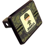 Green Camo Rectangular Trailer Hitch Cover - 2" (Personalized)