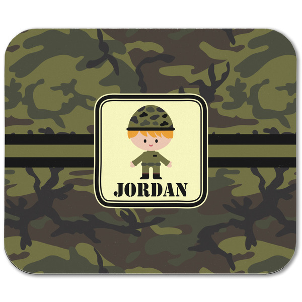 Green Camo Rectangular Mouse Pad - APPROVAL
