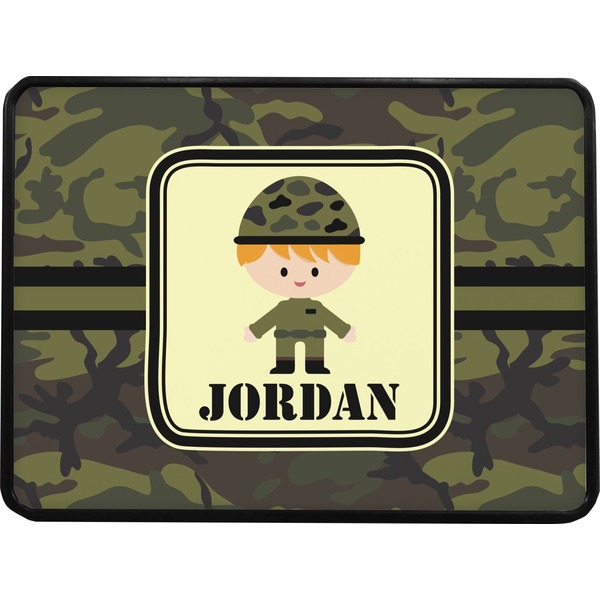 Green Camo Rectangular Trailer Hitch Cover (Personalized)