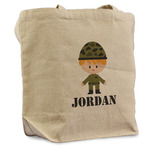 Green Camo Reusable Cotton Grocery Bag - Single (Personalized)