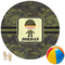 Green Camo Round Beach Towel (Personalized)
