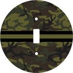 Green Camo Round Light Switch Cover