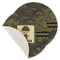 Green Camo Round Linen Placemats - MAIN (Single Sided)
