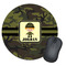 Green Camo Round Mouse Pad (Personalized)