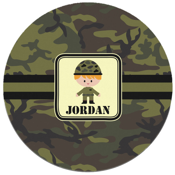 Green Camo Round Mousepad - APPROVAL