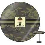 Green Camo Round Table (Personalized)