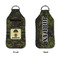 Green Camo Sanitizer Holder Keychain - Large APPROVAL (Flat)